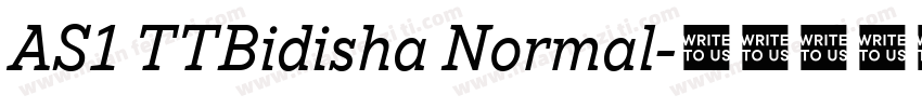 AS1 TTBidisha Normal字体转换